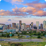 Denver skyline seen from Englewood, Colorado