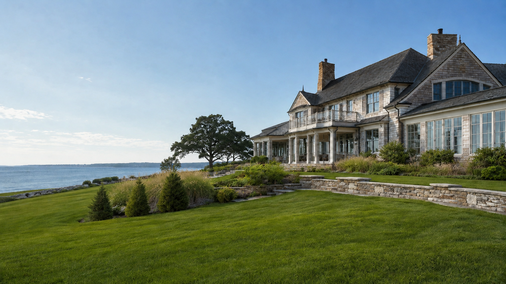 Coastal Virginia Beach estate at dusk