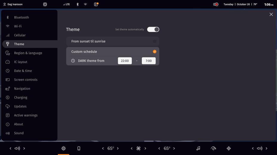 Themes – dark mode