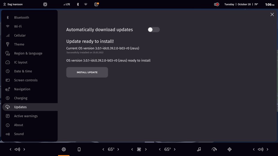 Updates – dark mode