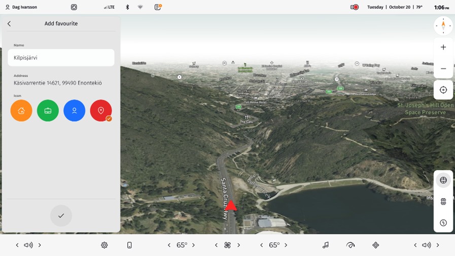 Navigation – Add Favorite – Satellite 