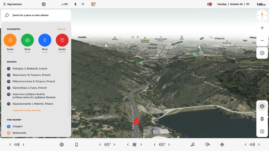 Navigation – List Favorites – Satellite