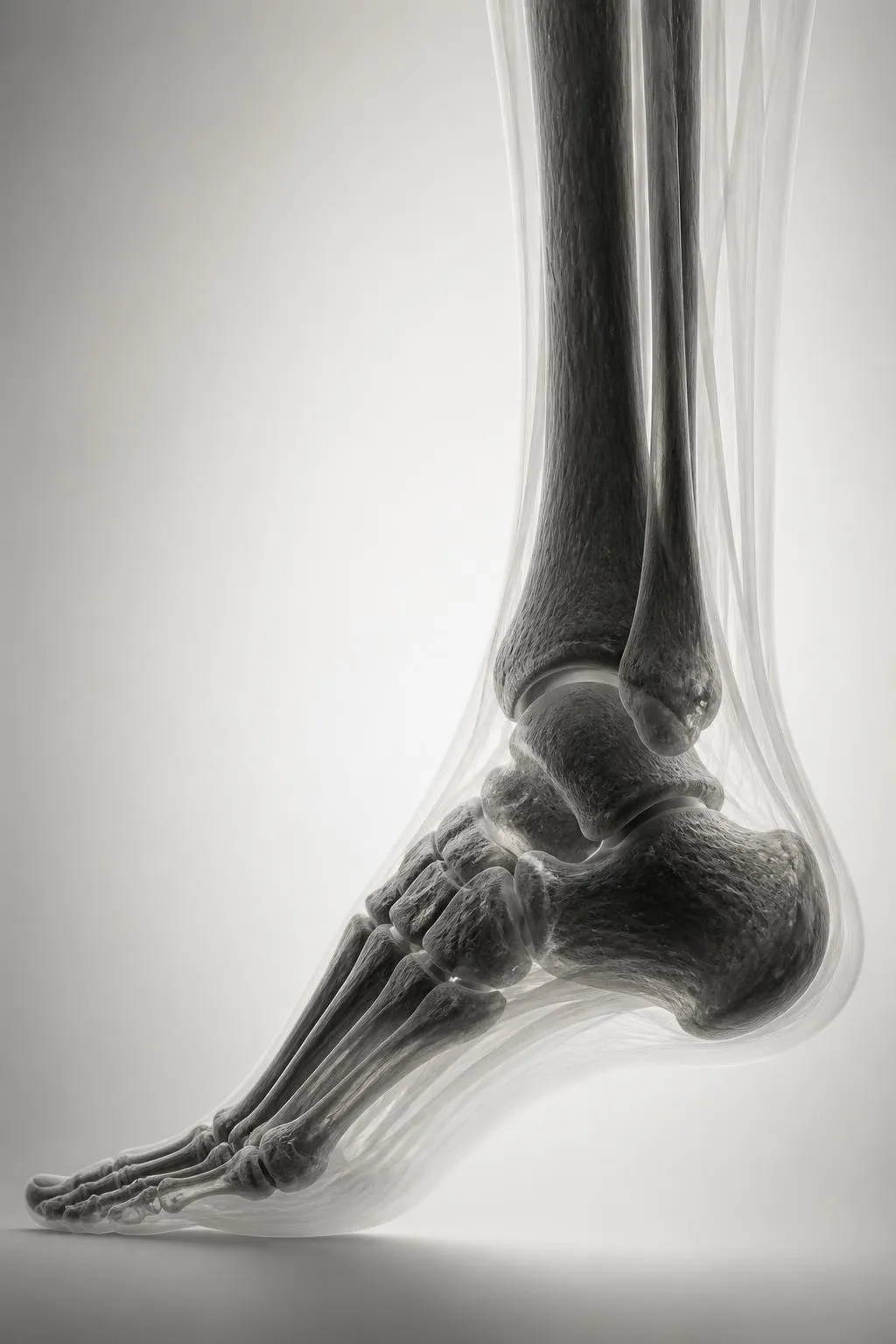 Anatomical illustration of the ankle and foot