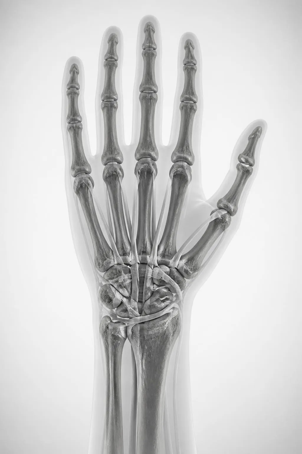 Anatomical illustration of the hand and wrist
