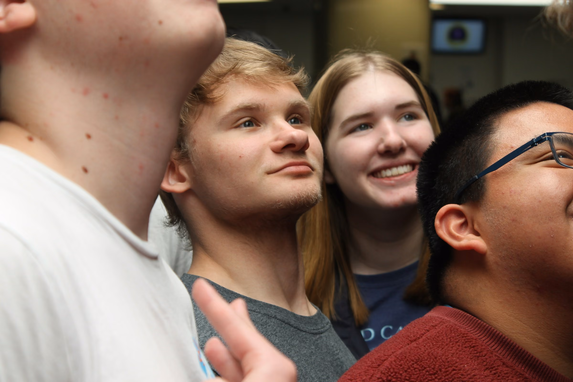 Young people gathered in a community setting
