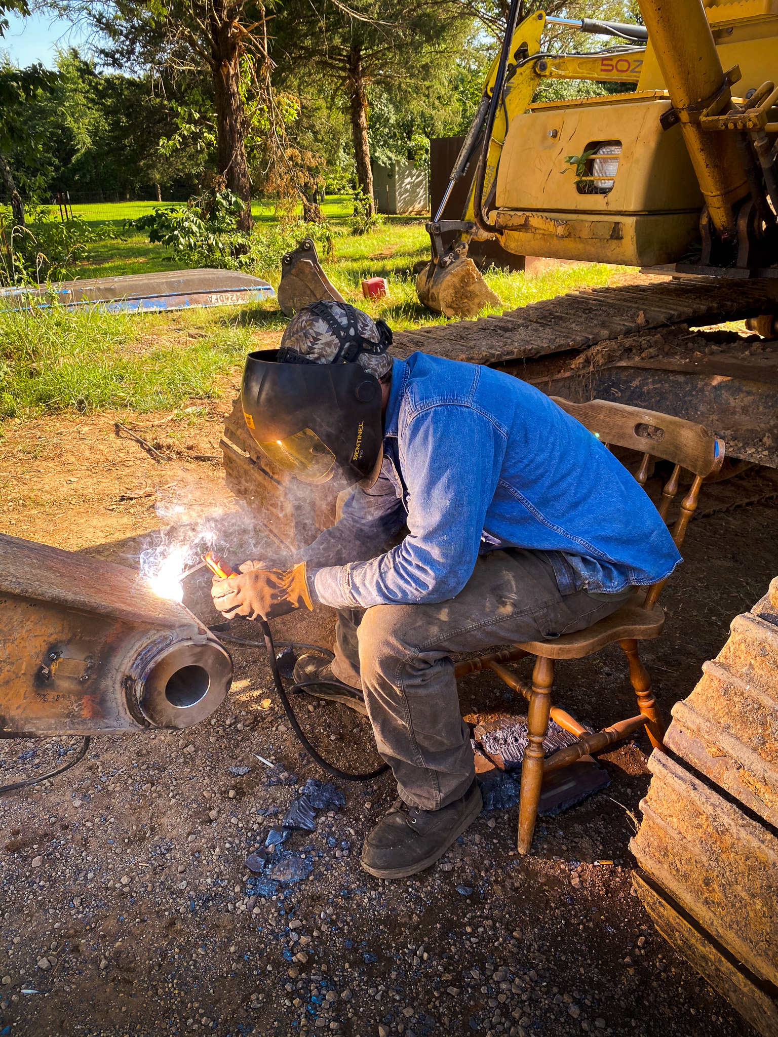 Turn-Again crew doing on-site repair in the field