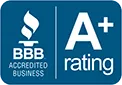 BBB Accredited Business, A+ rating