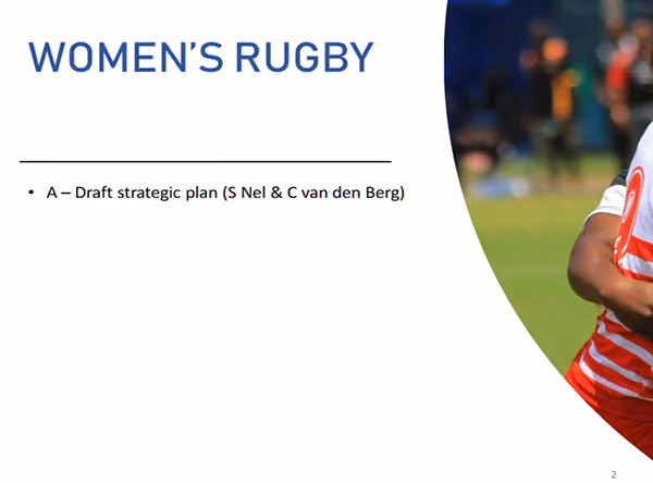 Women's Rugby Strategic Plan