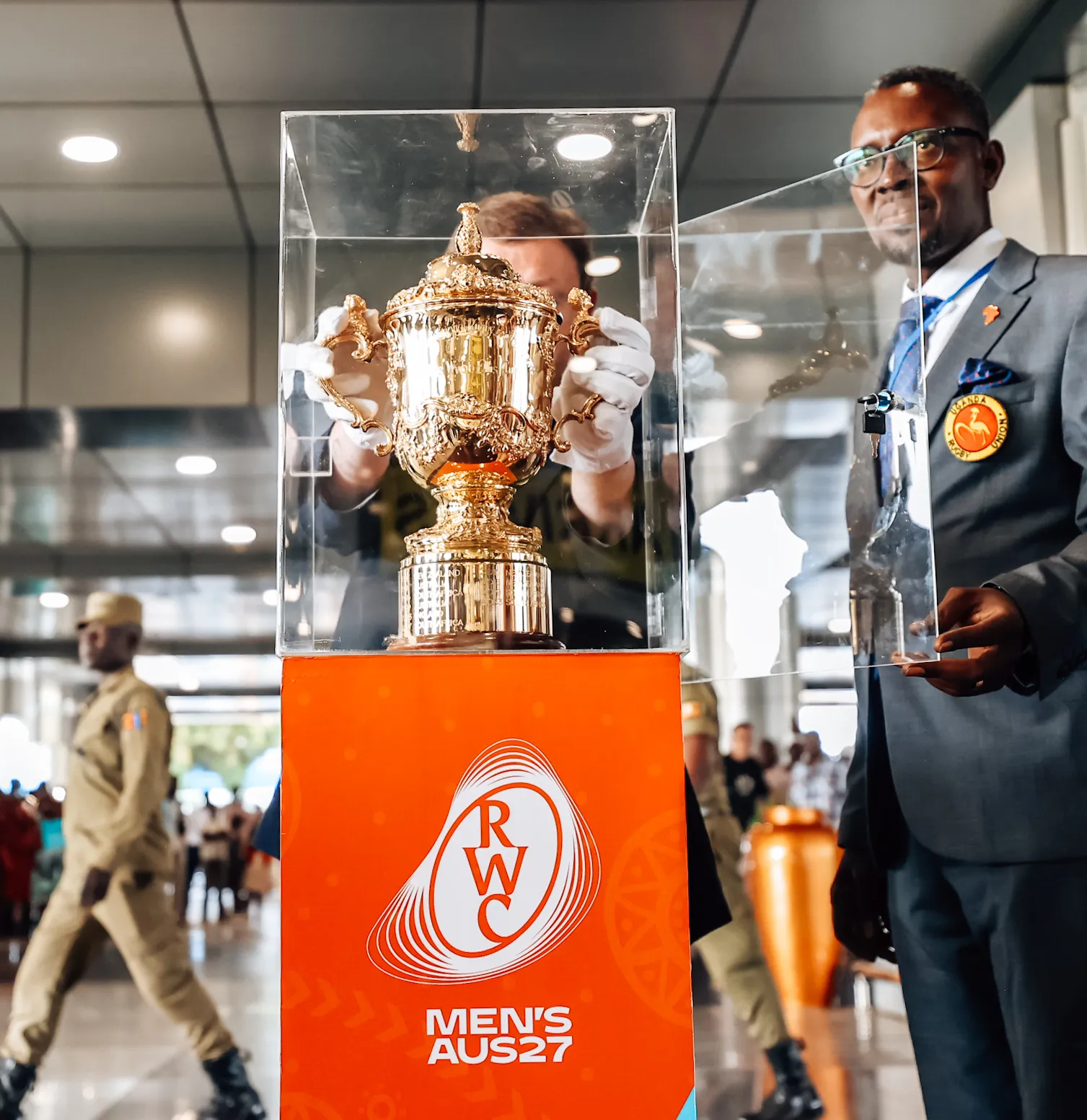 Uganda Welcomes Webb Ellis Cup, Rugby’s Most Prestigious Trophy, Ahead of 2025 Rugby Africa Cup