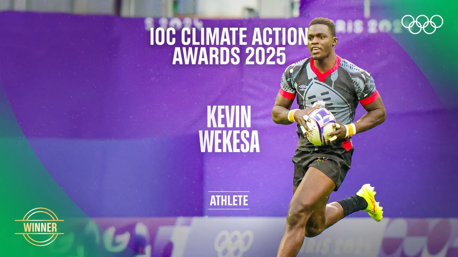 Kenya Rugby Sevens Star Kevin Wekesa Wins 2025 IOC Climate Action Award