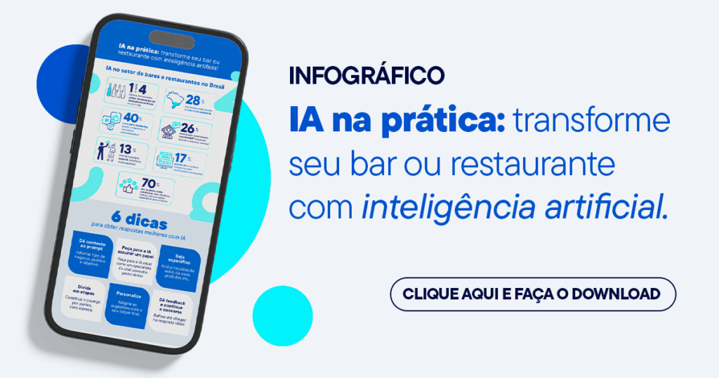 Baixe o infográfico IA na prática para restaurantes e bares