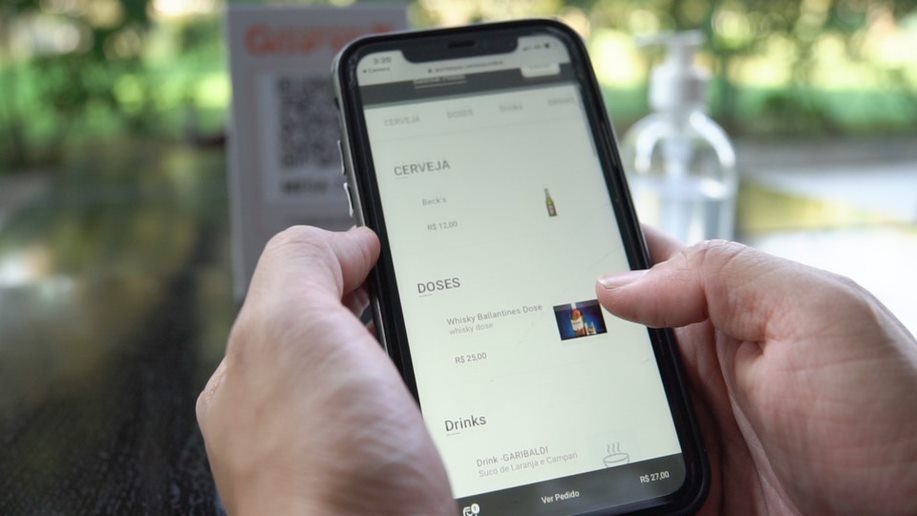 Descrição da imagem: Cardápio online