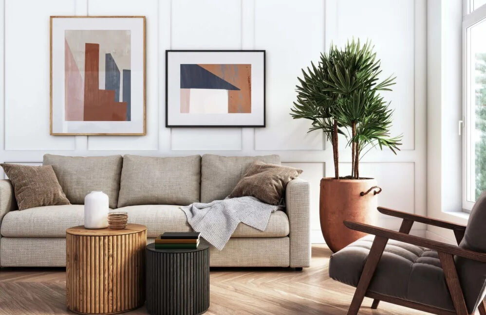 Living room stock image