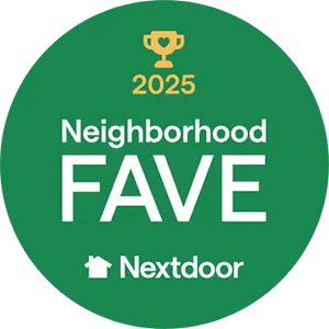 Nextdoor Neighborhood Fave 2025 award badge
