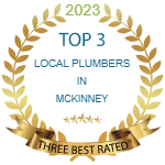 Three Best Rated top 3 local plumbers in McKinney 2023 badge