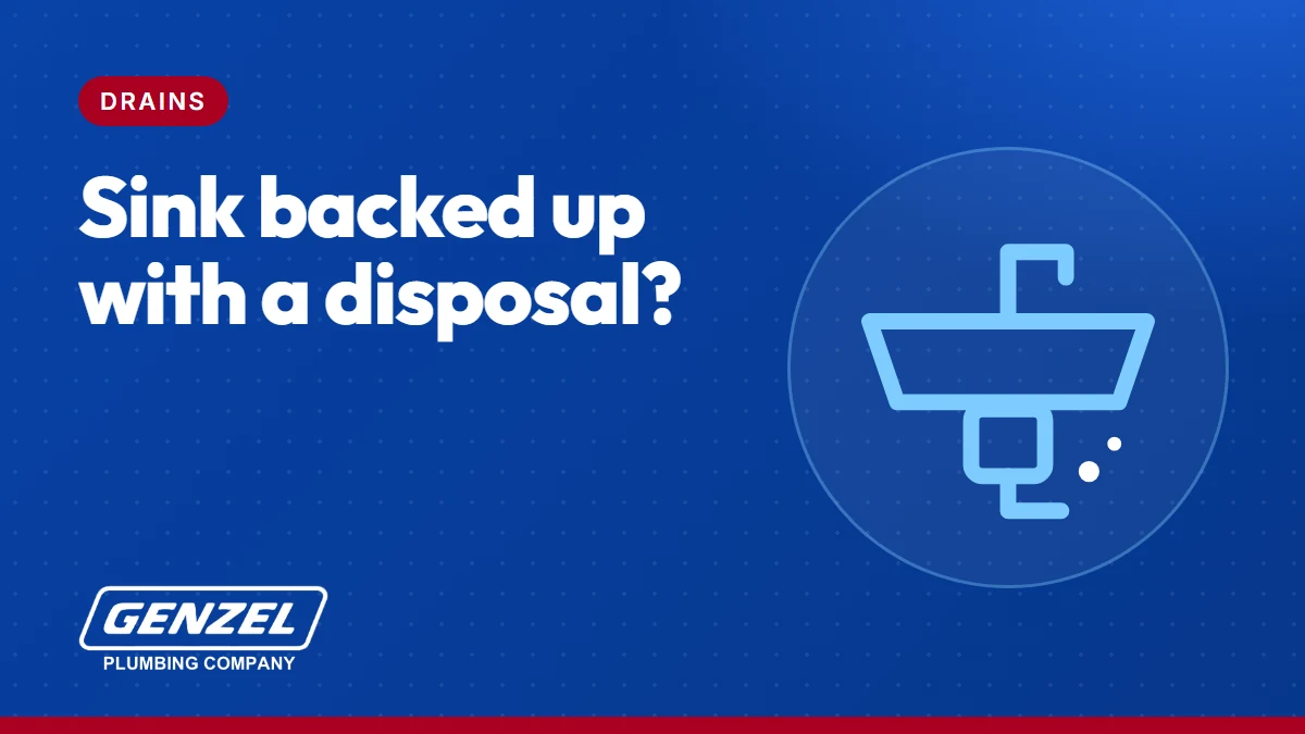 Sink backed up with a garbage disposal, a Genzel Plumbing guide