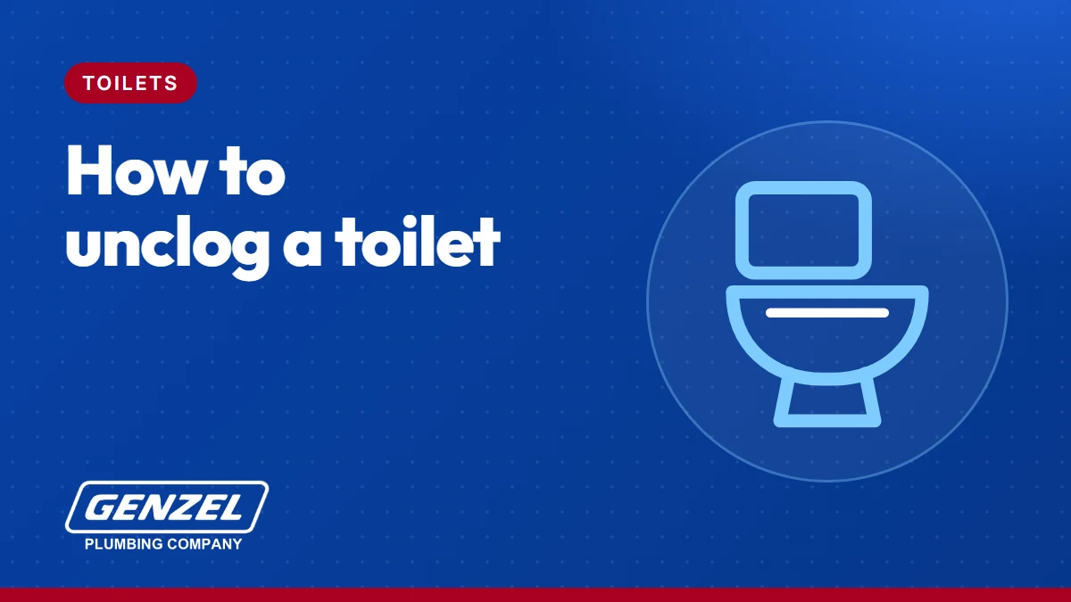 How to unclog a toilet, a Genzel Plumbing guide