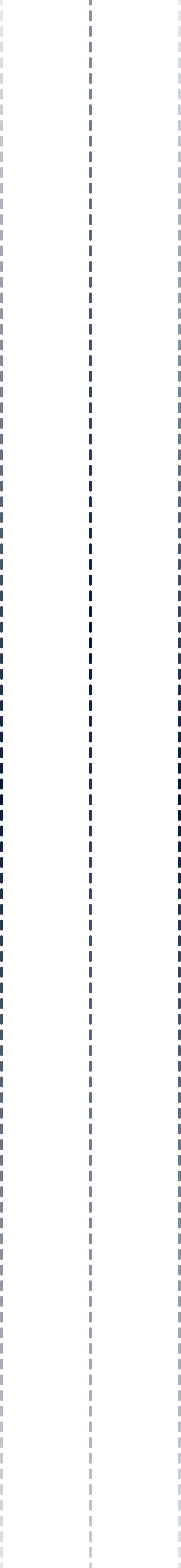 Black background with vertical blue dashed lines evenly spaced across the image.