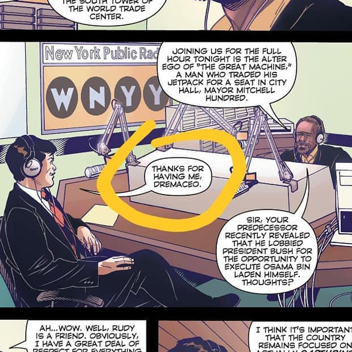 Comic panel from Ex Machina