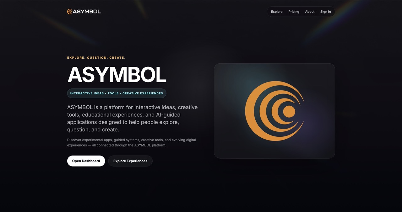 ASYMBOL website interface