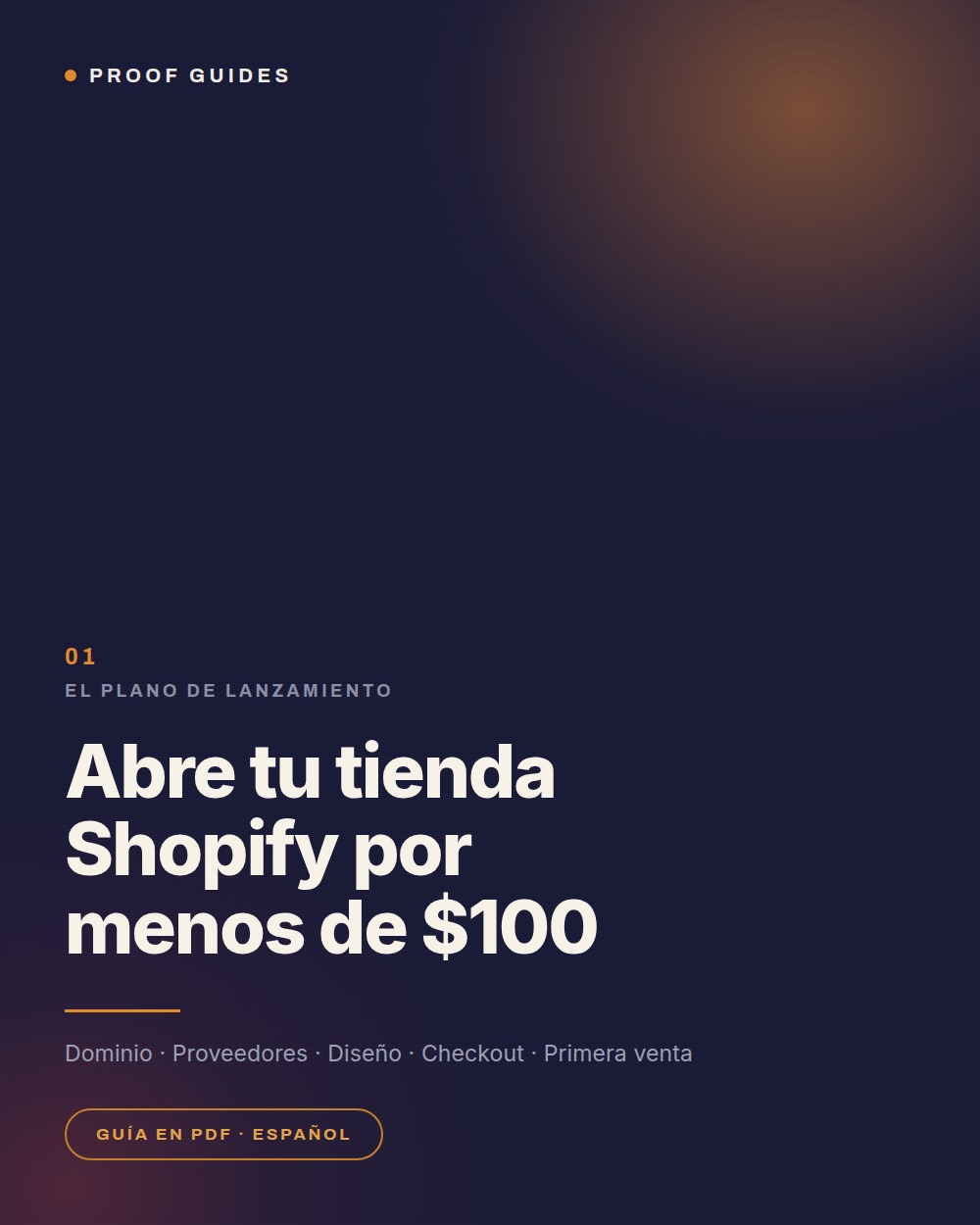 Portada de Abre tu tienda Shopify por menos de $100 — guía en español