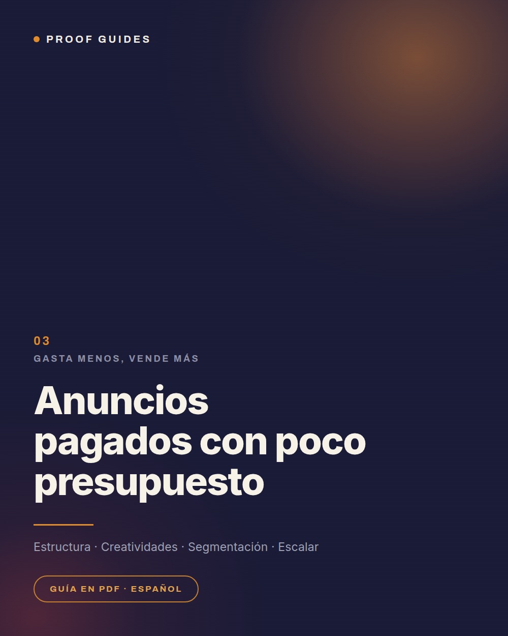 Portada de Anuncios pagados con poco presupuesto — guía en español