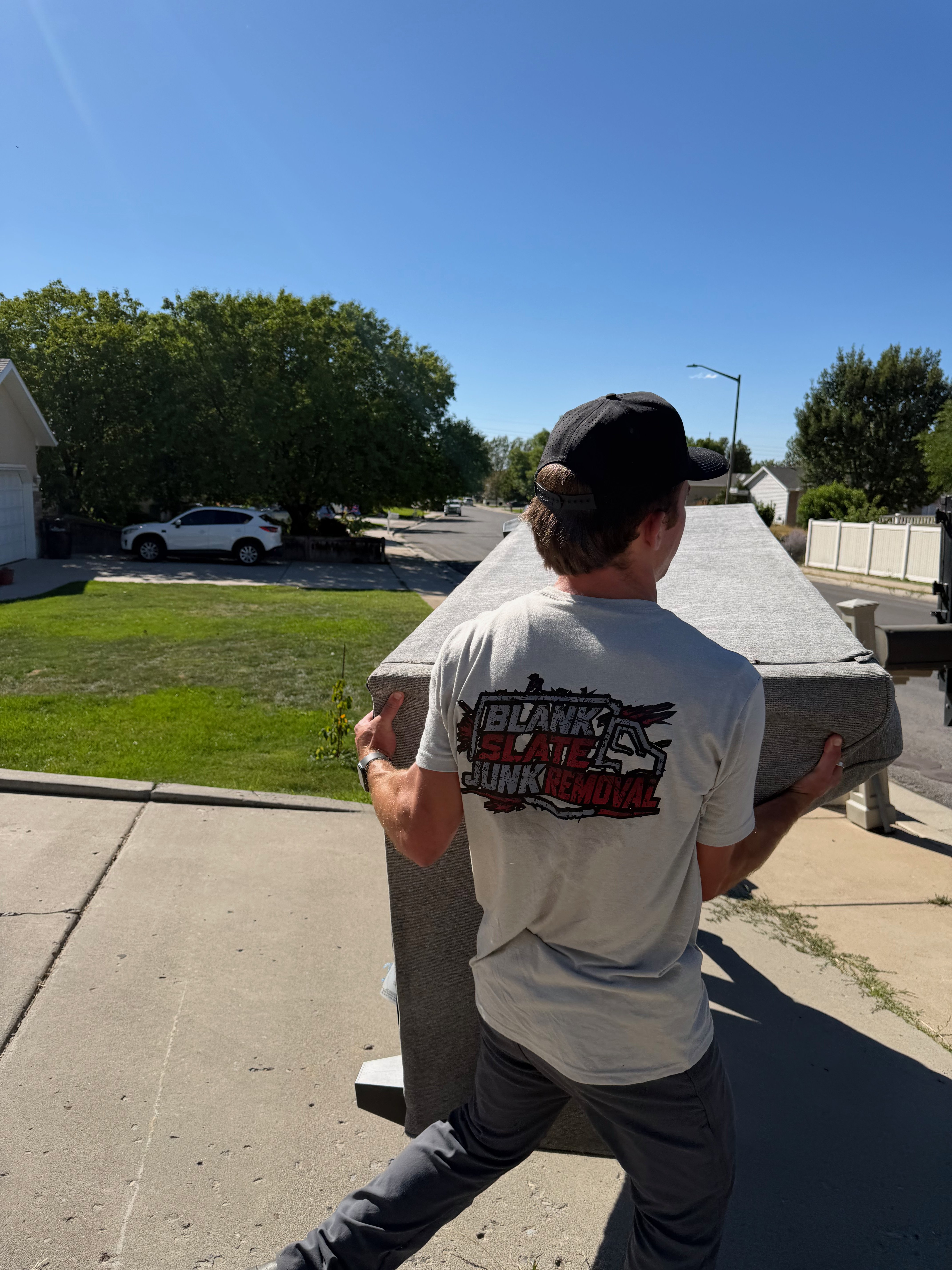 Blank Slate Junk Removal truck and trailer