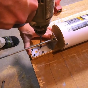 Electrician working on a bench