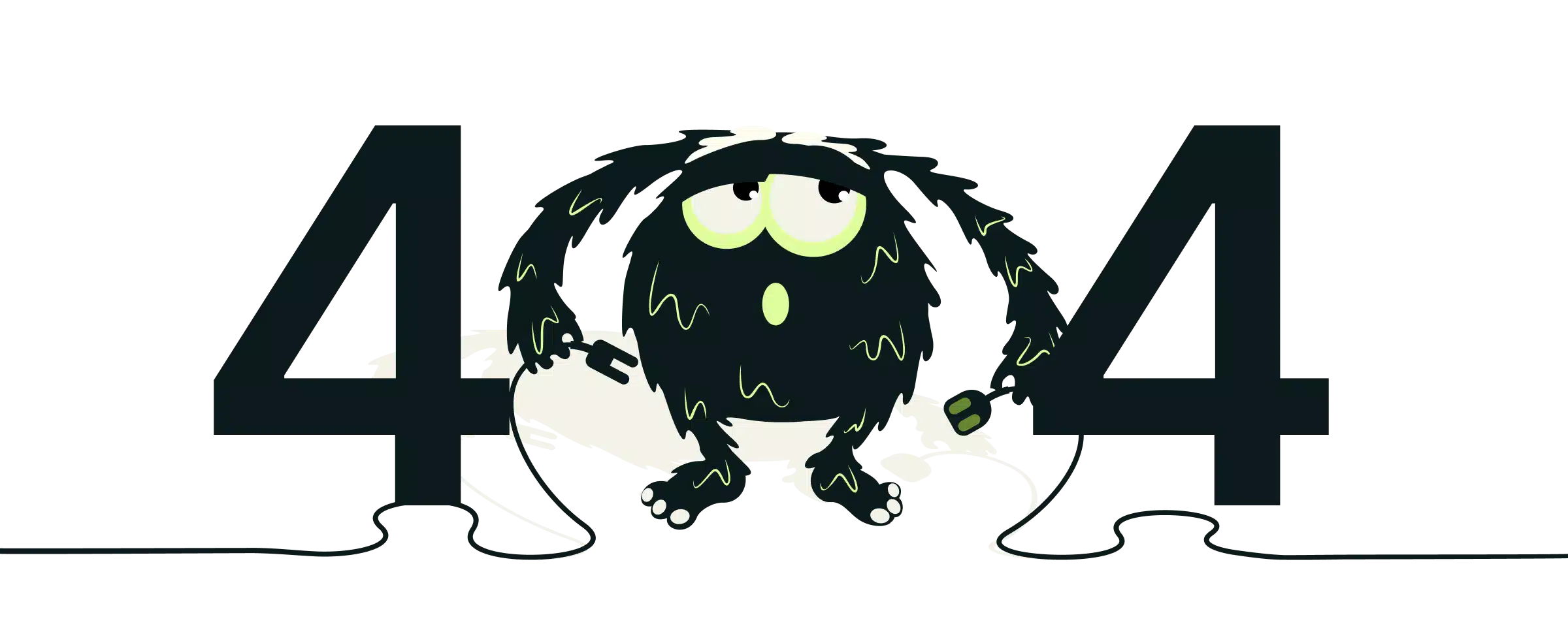 Illustration of a disconnected power plug representing a missing page
