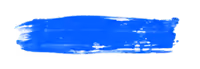 Bright blue brushstroke with white specks on a transparent background.