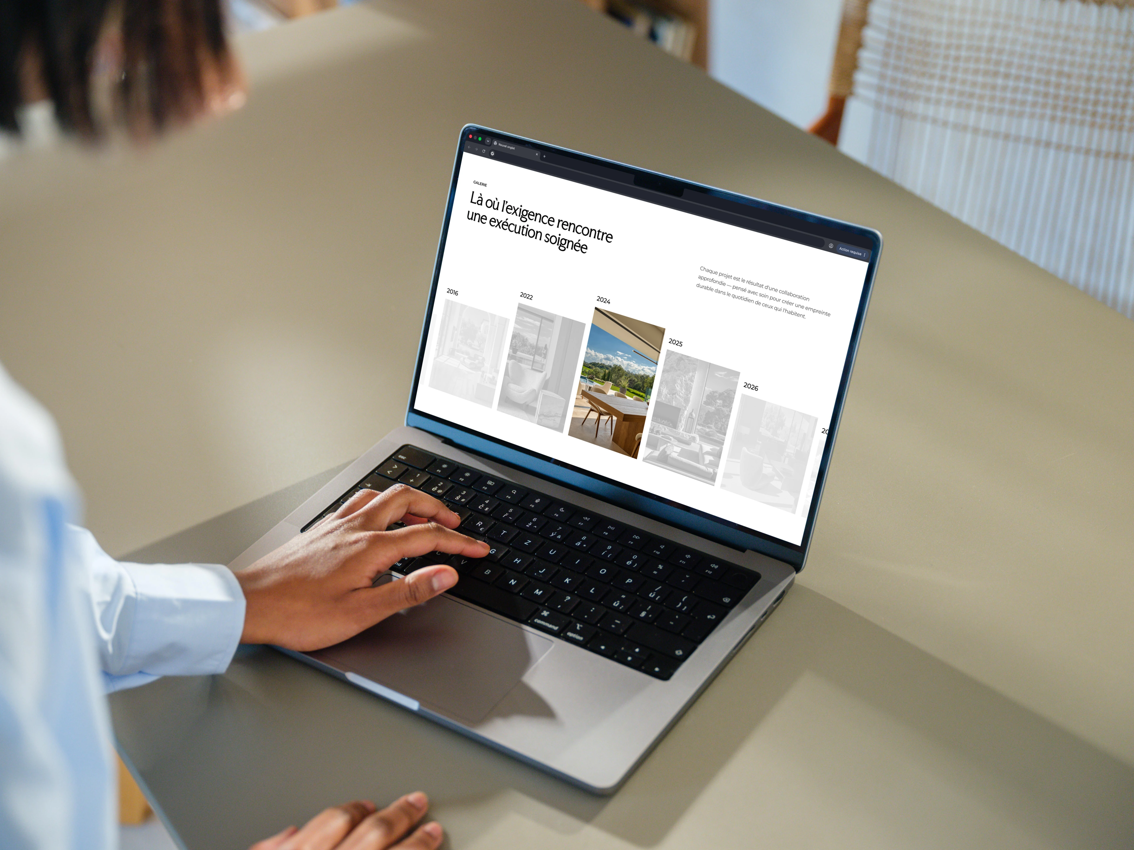 Mockup de la maquette du site web Ancrage