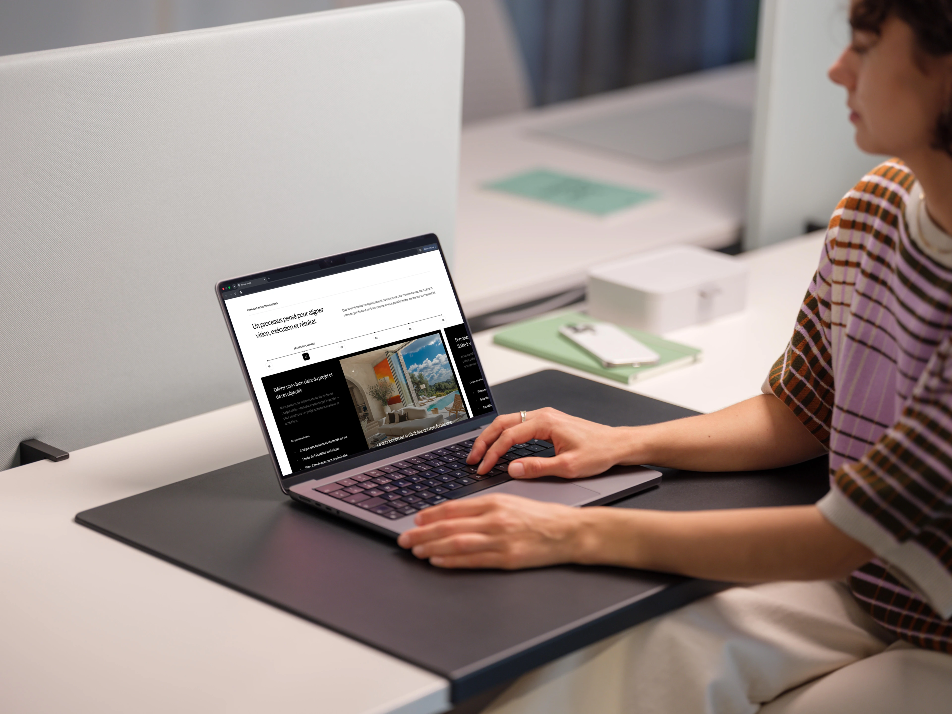 Mockup de la maquette du site web Ancrage