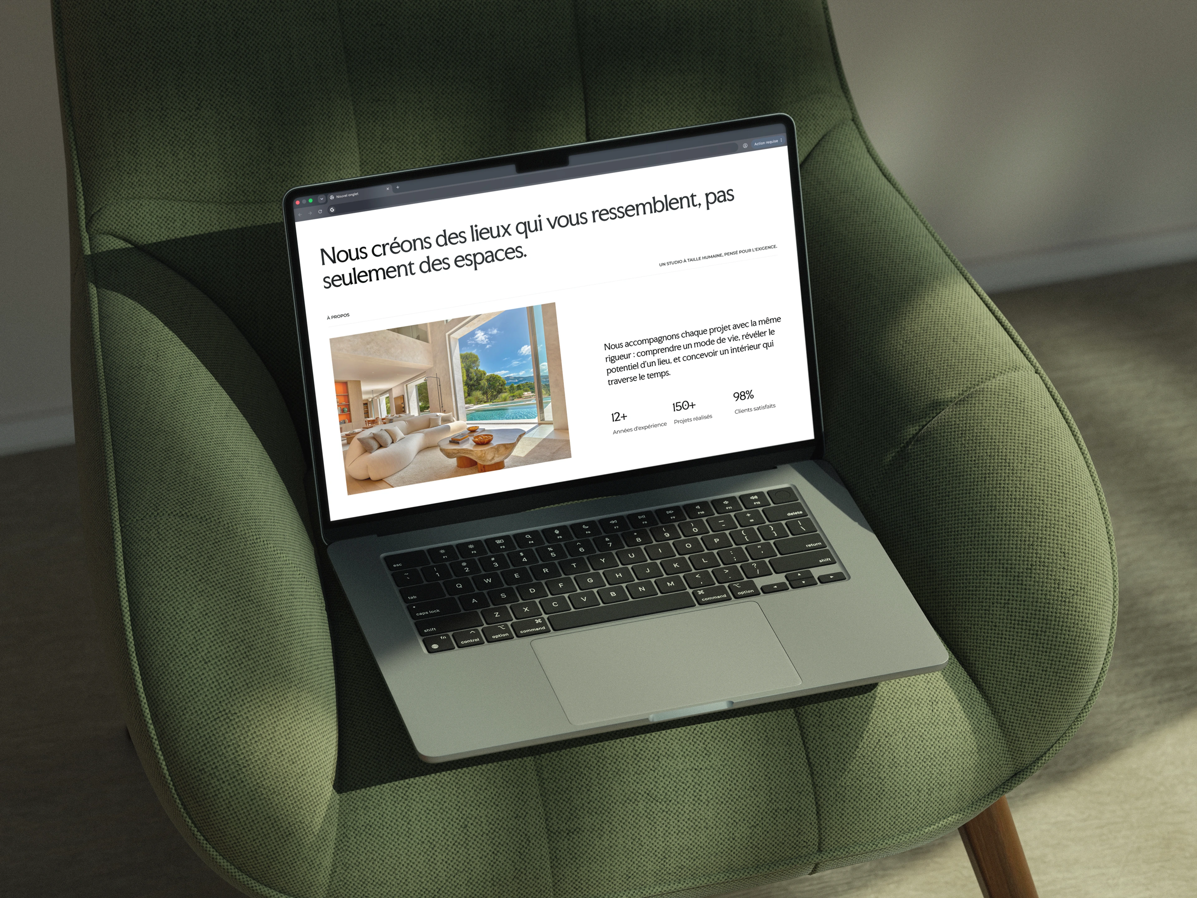 Mockup de la maquette du site web Ancrage