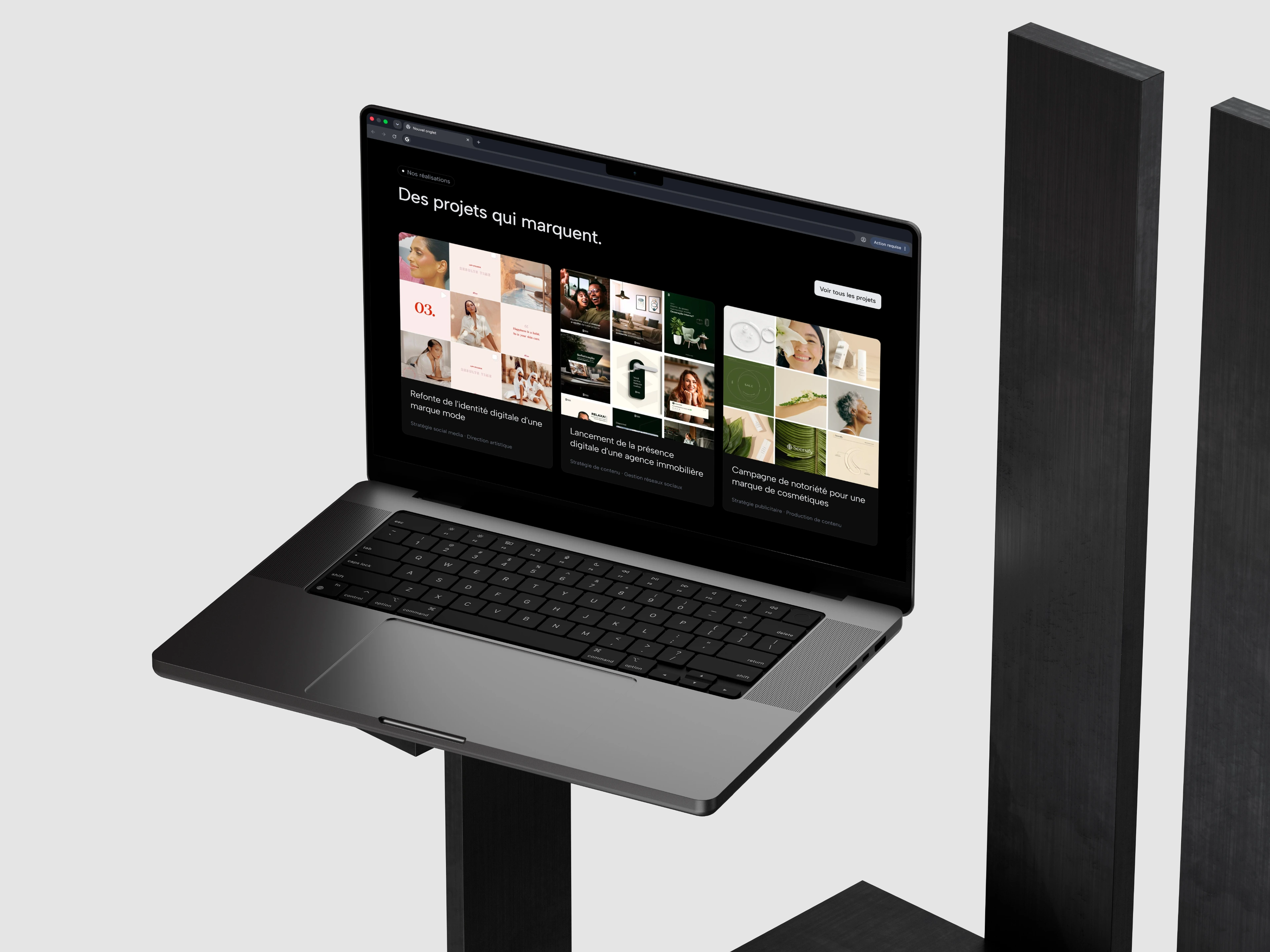 Mockup de la maquette du site web Agence Avenu