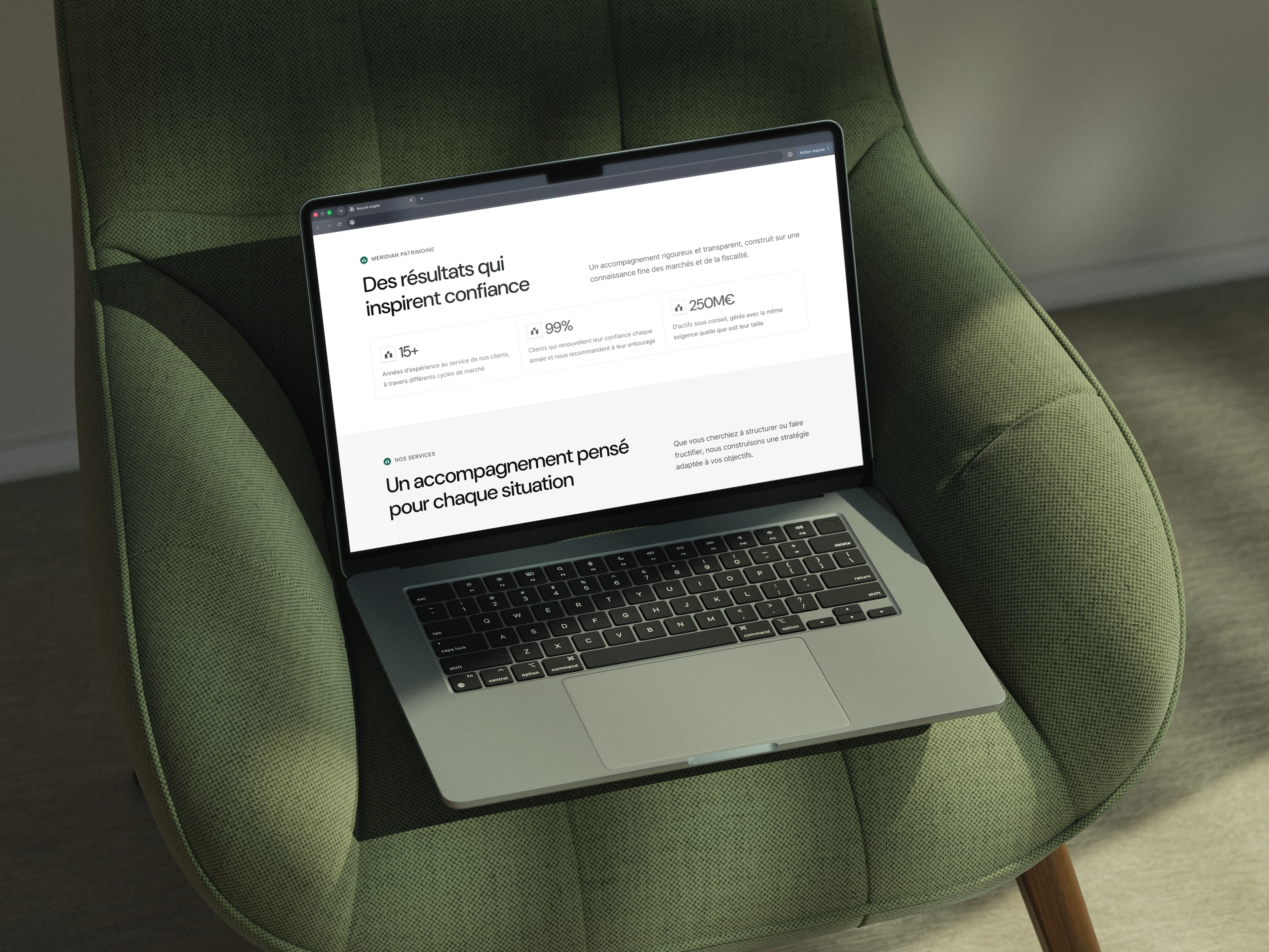 Mock up de la maquette du site web Starly Agency