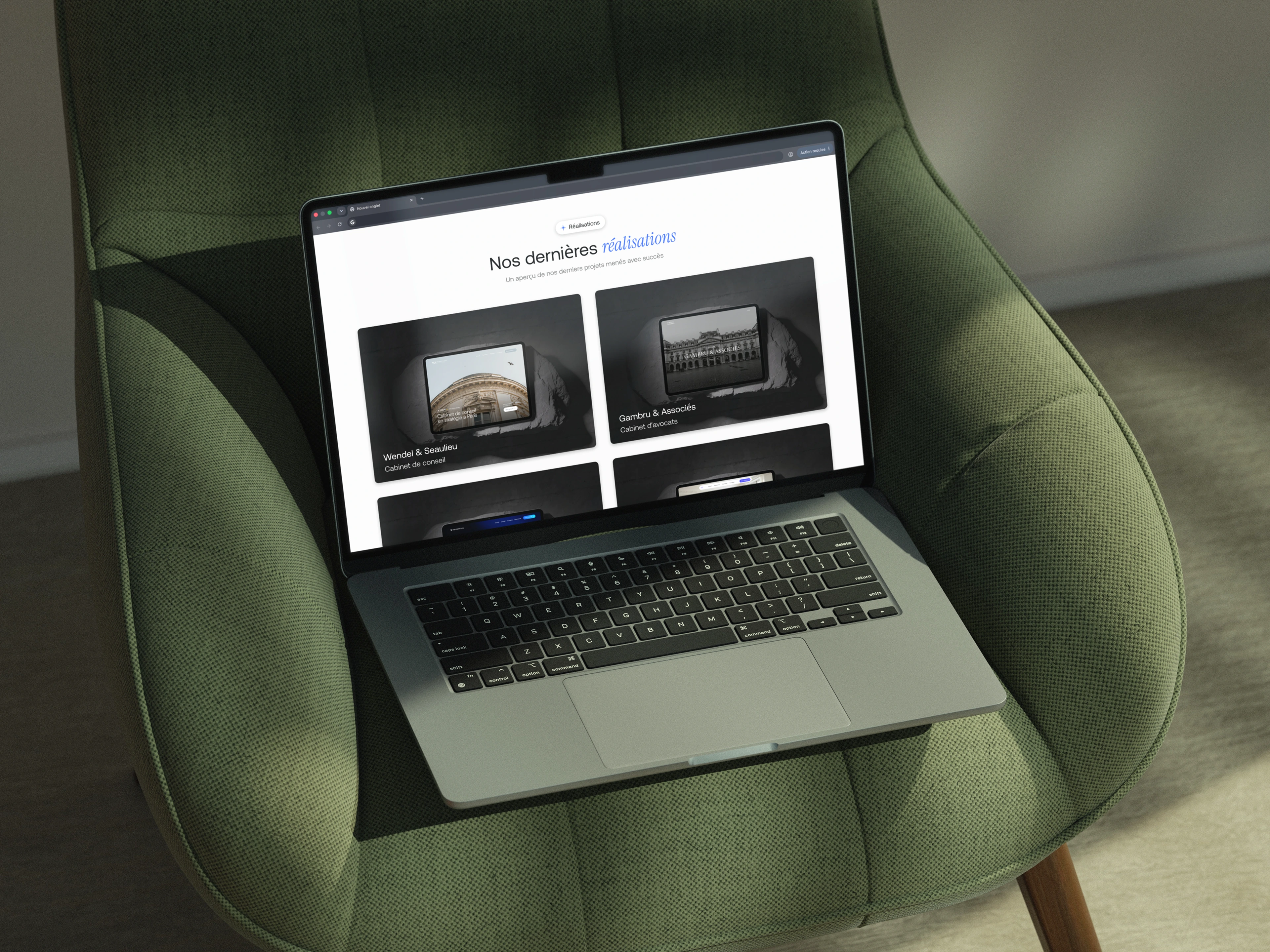 Mock up de la maquette du site web Starly Agency