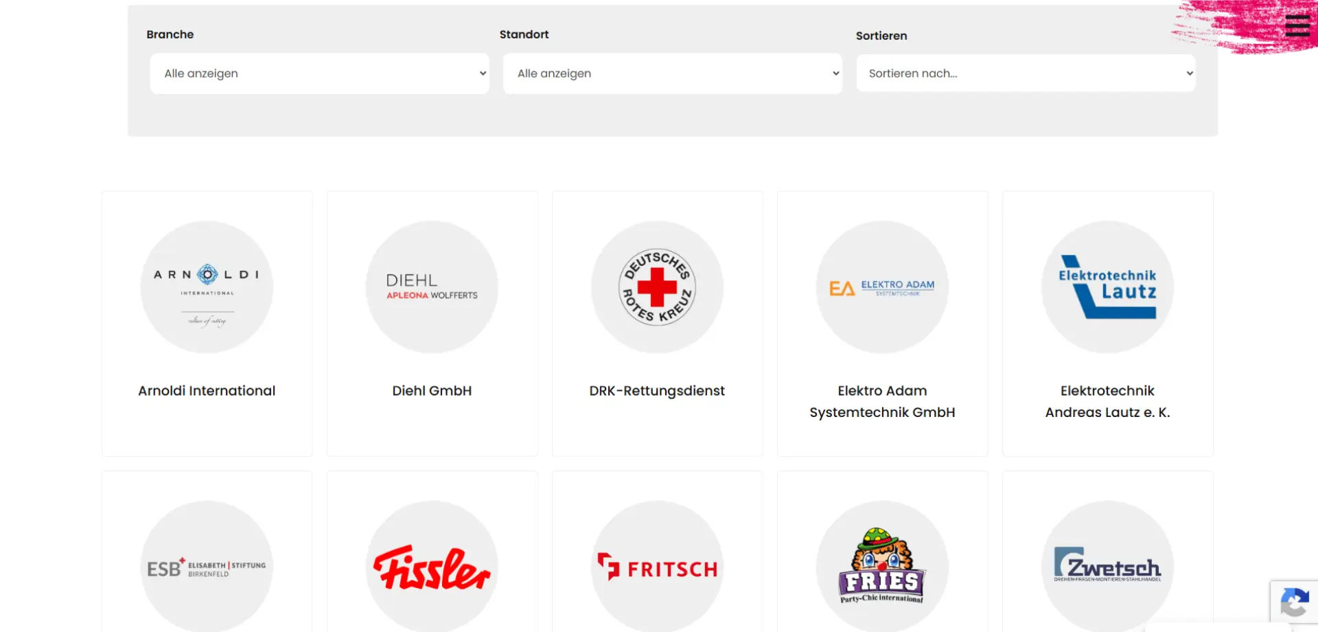 Screenshot der deinBIR Website