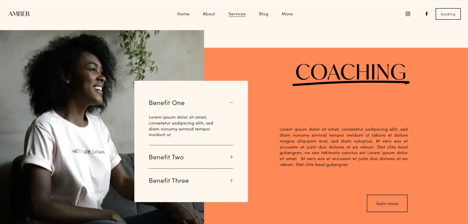 Screenshot vom Amber Workspace Template