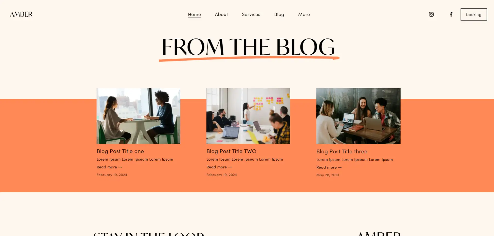 Screenshot vom Amber Workspace Template