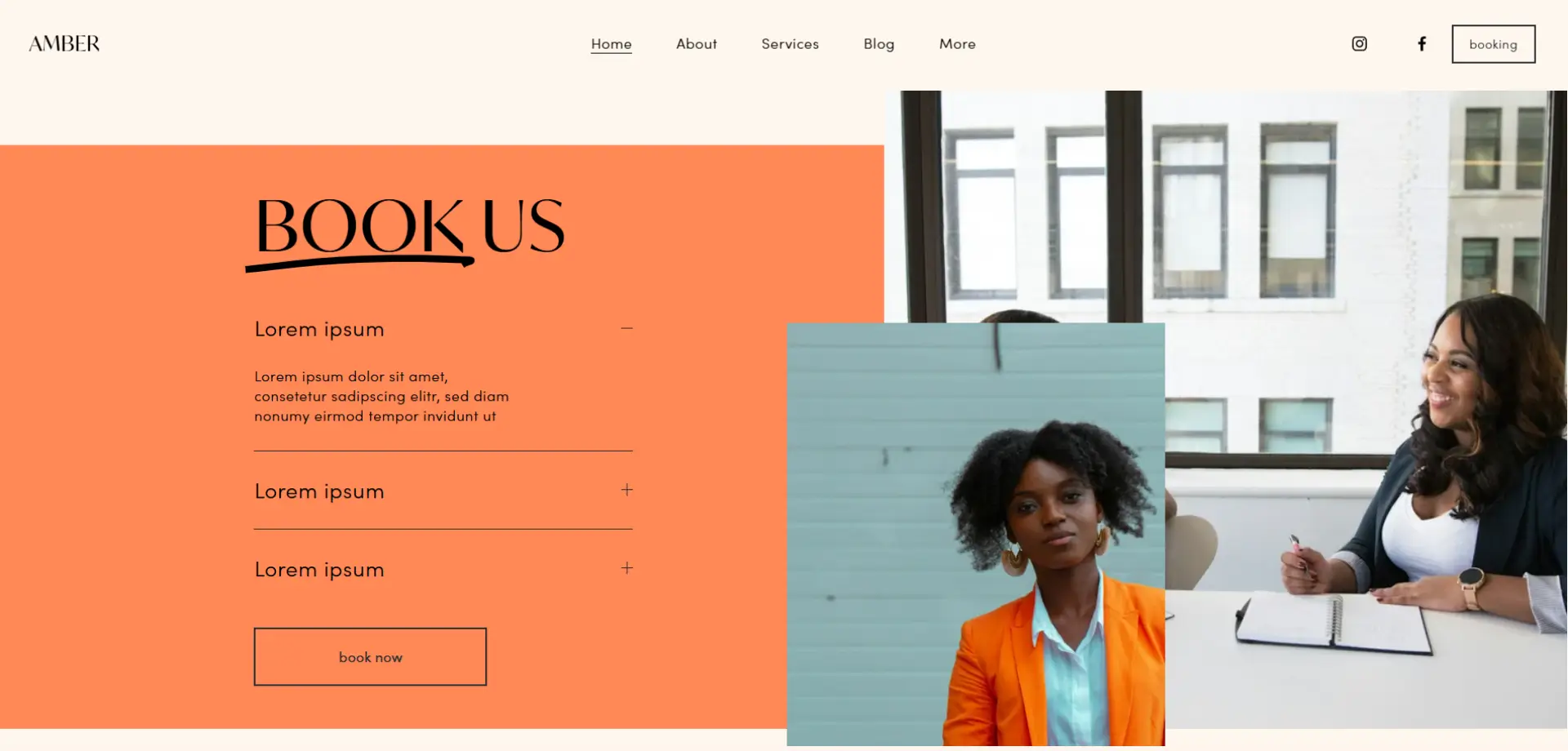 Screenshot vom Amber Workspace Template