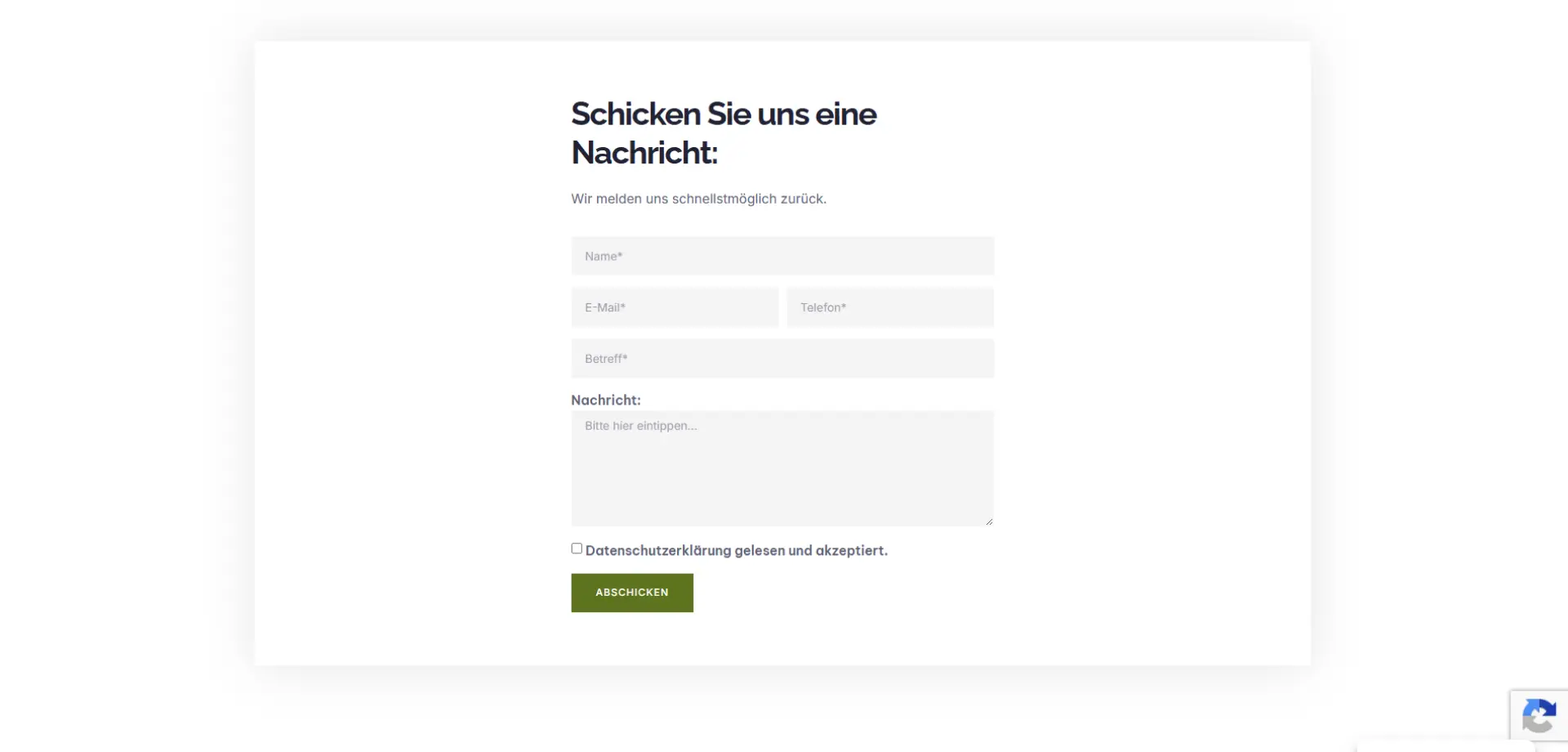 Screenshot der Vogel Bau Website