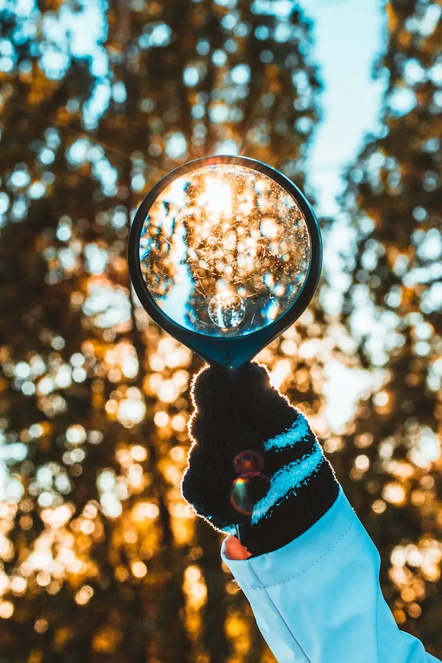 Foto van vergrootglas
