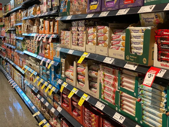 Supermarkt schap