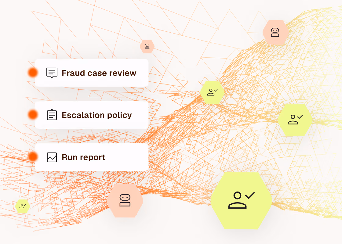 mesh of interactions with different admin controls layered on top. Showing enterprise security and control