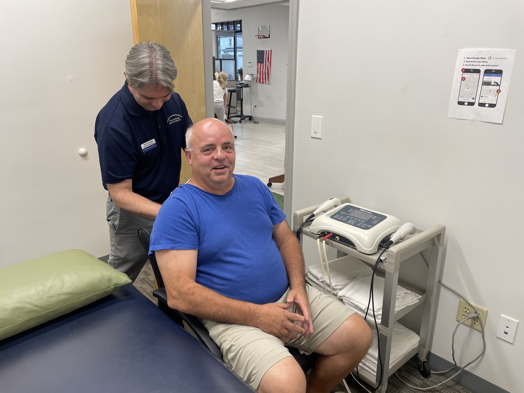 Physical therapist providing hands-on care at PT&SR