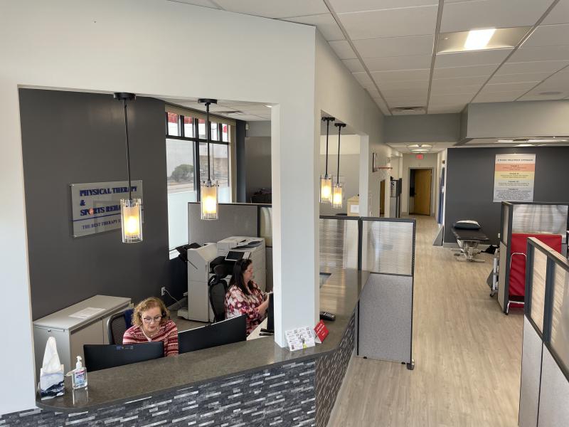 Front desk at the PT&SR Norfolk clinic