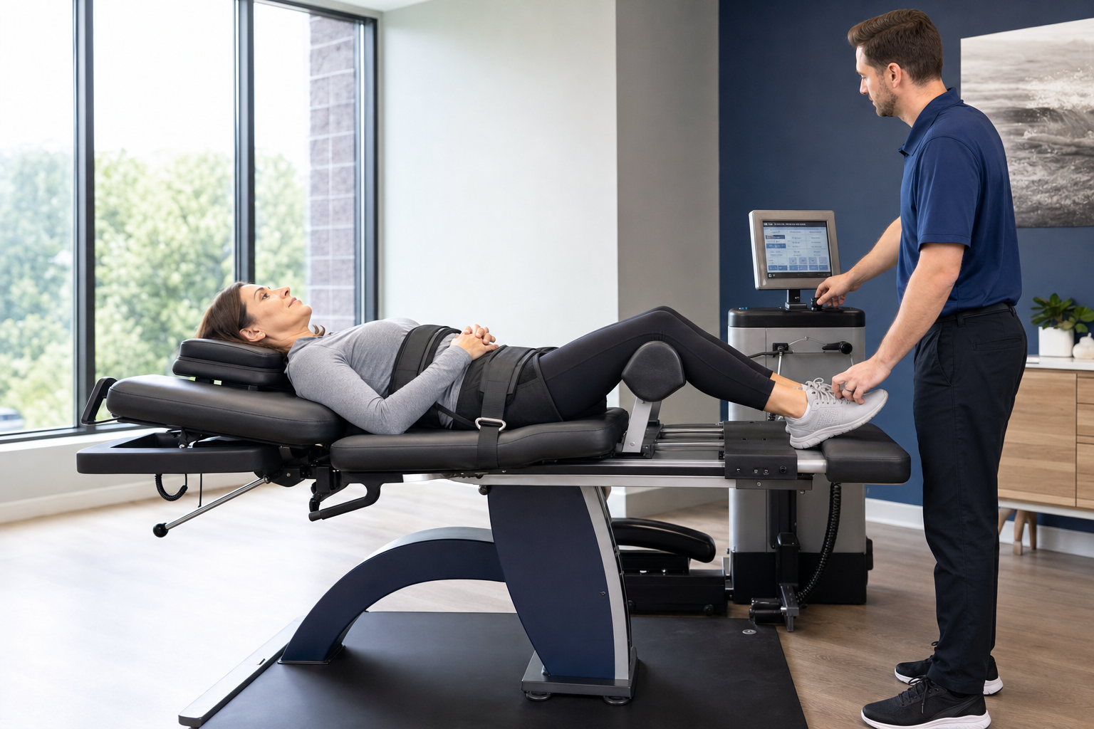 Computerized spinal decompression treatment at PT&SR