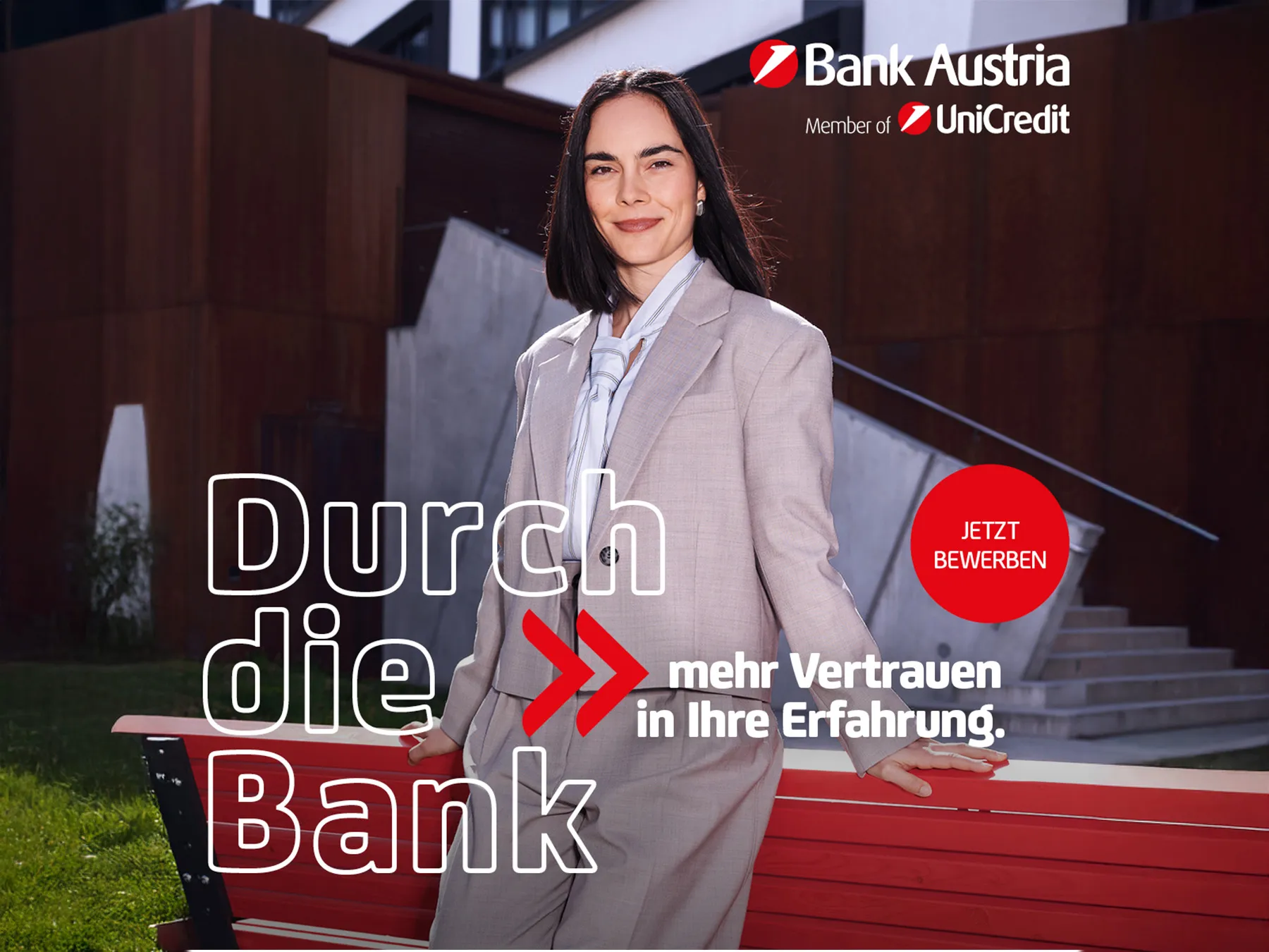 Kampagnenmotiv Bank Austria – Durch die Bank mehr.
