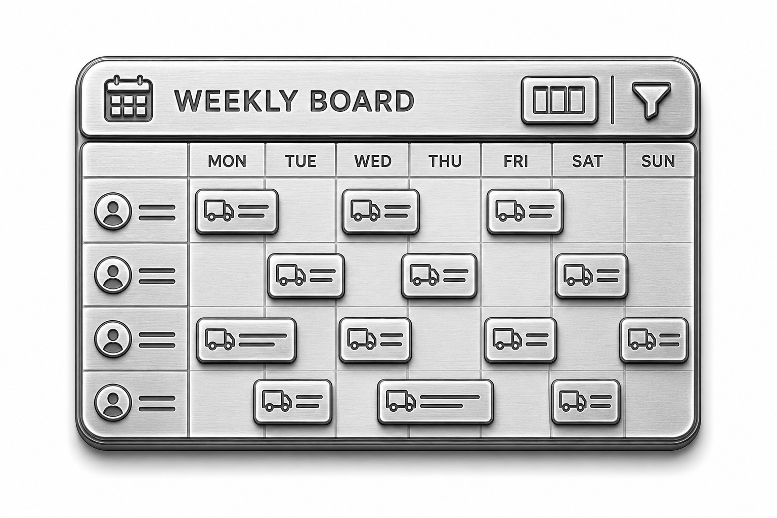 Flat-rate pricing menu on a tablet with three tiers for a water heater replacement