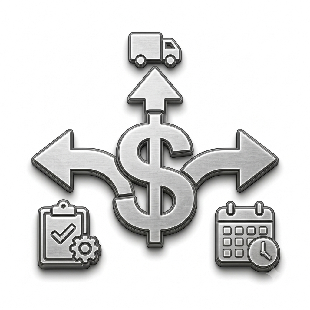 Flat-Rate Pricing: one task showing the internal cost build alongside the single flat-rate price the customer sees